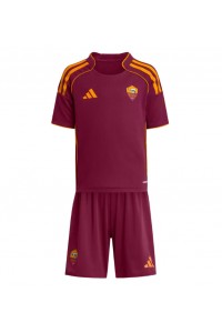 Fotbalové Dres AS Roma Dětské Domácí Oblečení 2025-26 Krátký Rukáv (+ trenýrky)